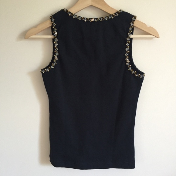 CAbi Black Ribbed Seashell Accent Tank Top - Picture 7 of 8